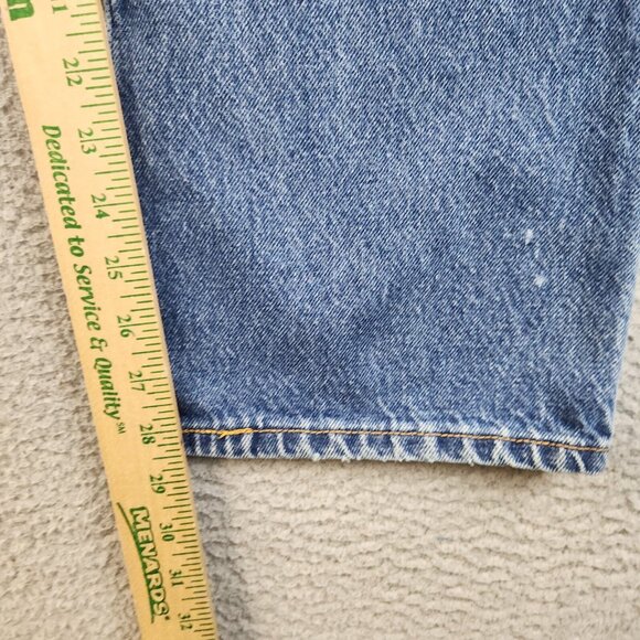 Levi's 517 Jeans Men's 36x30 Distressed Worn Faded Blue Denim Pants Boot Cut - Picture 5 of 9